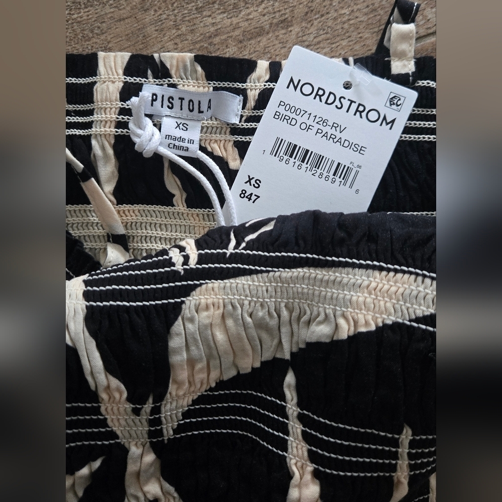 Nwt Pistola Black And White Bianca Midi SunDress Sun Of Paradise Size XS - Picture 6 of 9